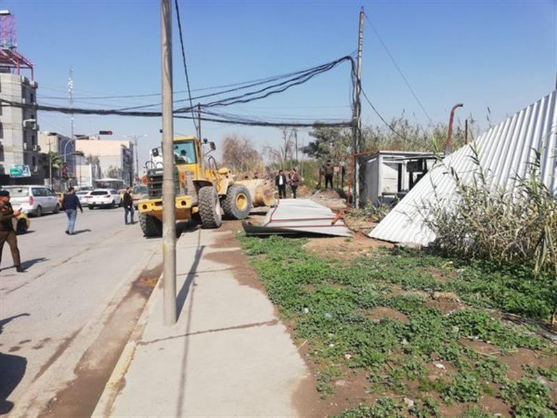 إجراء حملة لإزالة التجاوزات في مدينة نينوى الاثرية .. صور 