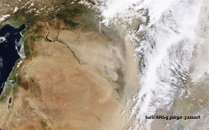 بالصور: ناسا ترصد العاصفة الترابية في بغداد!