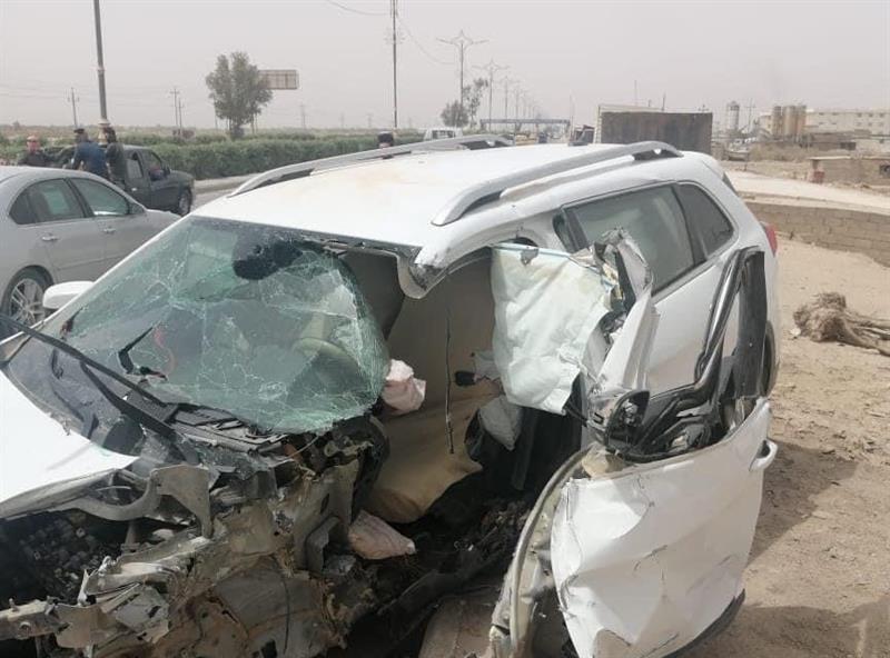مصرع شخصين وإصابة اثنين آخرين بحادث سير على طريق الناصرية – البصرة