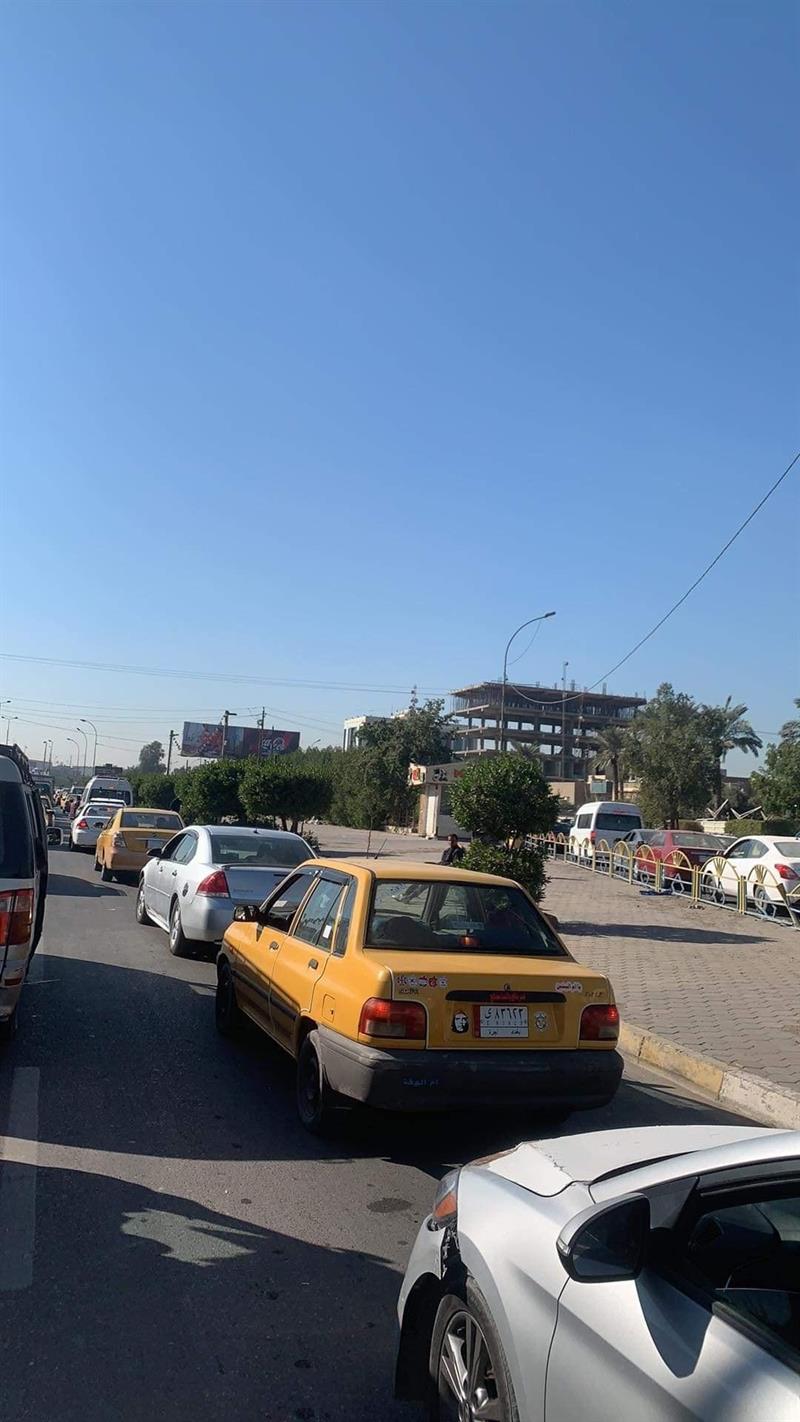 صور: اختناقات تشلّ الحركة في عدد من طرق بغداد الرئيسة.. طوابير السيارات تملأ العاصمة