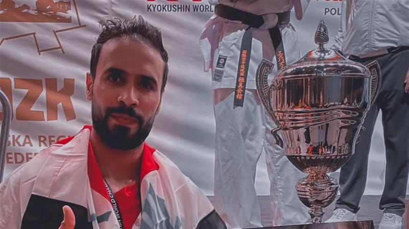 البطل العراقي ابراهيم زكم ضمن منتخب KWU للكيكو شنكاي